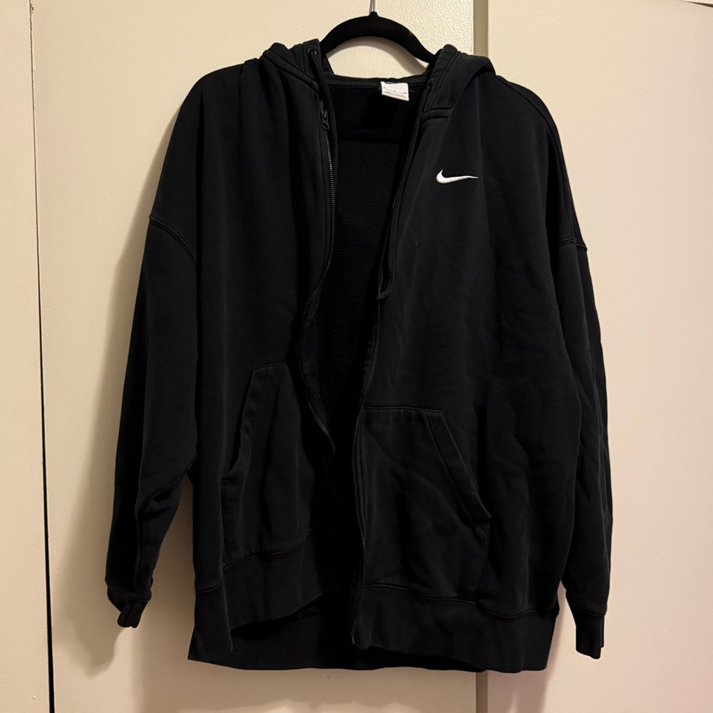 Nike Oversized Full-zip Hoodie - Black